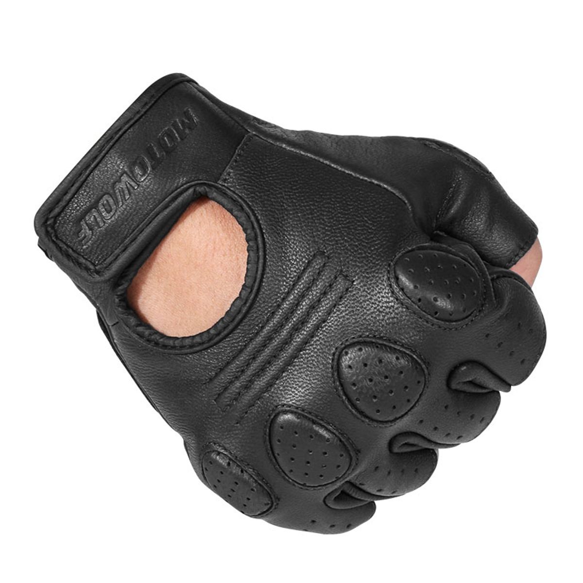 MOTOWOLF - Guantes Cuero Para Motociclismo Motowolf 0311B