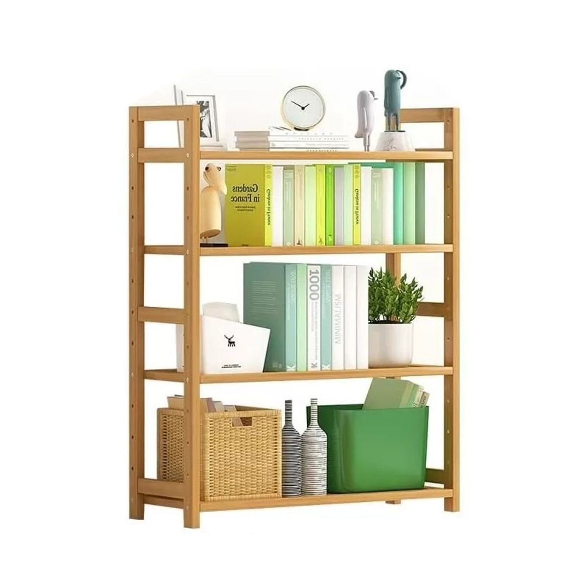 WAKESHOME - Estante De Madera 4 Niveles Organizador Cocina/ Baño Repisa