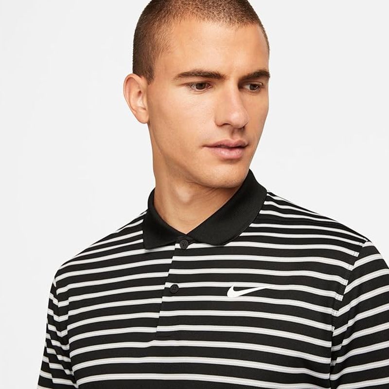 NIKE - POLO NIKE DRI-FIT VICTORY RAYAS NEGRO