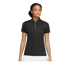 NIKE - POLO GOLF MUJER DRI-FIT VICTORY NEGRO