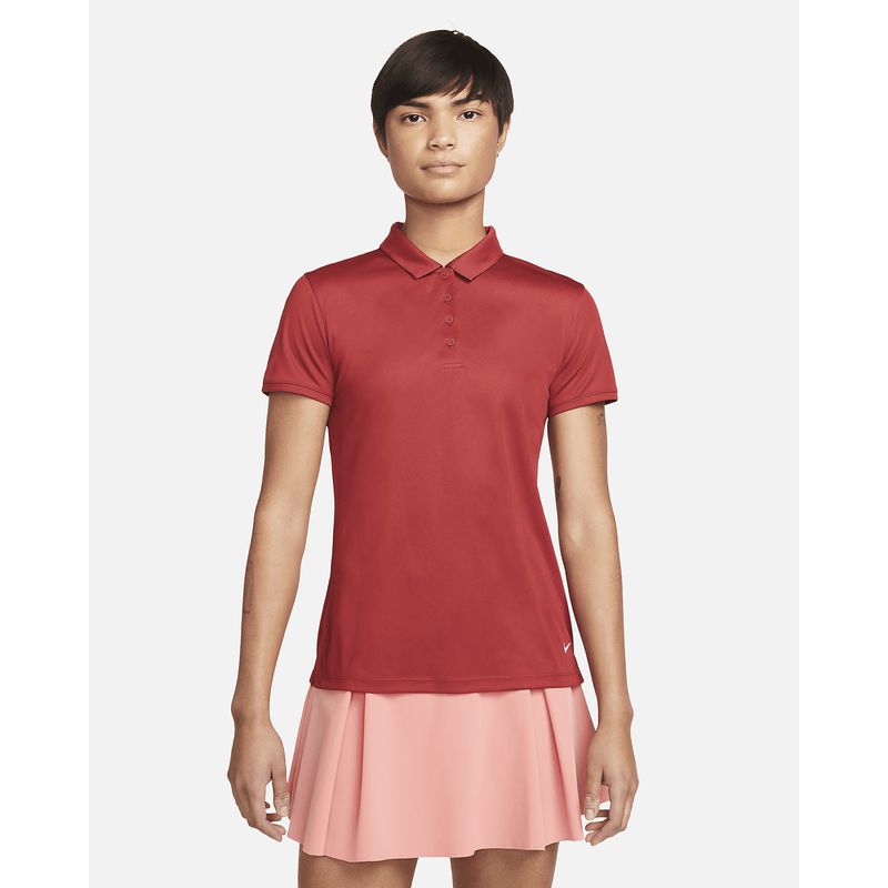 NIKE - POLO NIKE GOLF MUJER DRI-FIT VICTORY ROJO