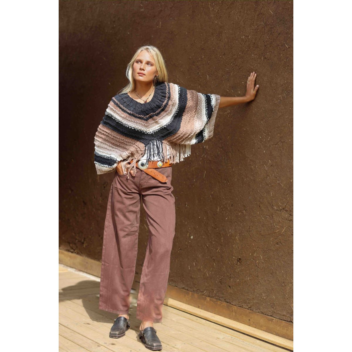 CALEDONIA LABEL - Jeans Tabasco Café Mujer