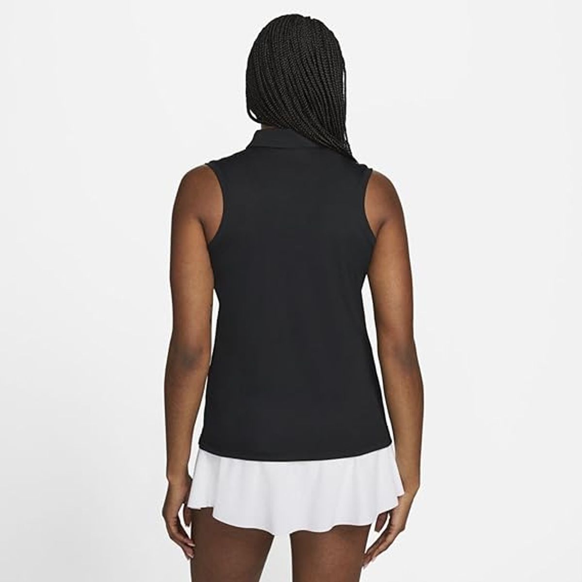 NIKE - POLO NIKE GOLF MUJER DRI-FIT SMANGAS NEGRO