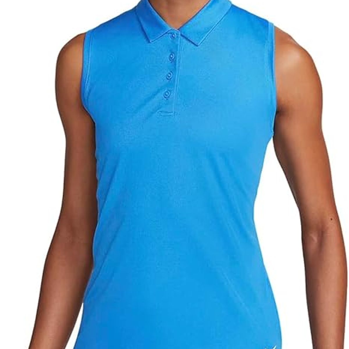 NIKE - POLO NIKE GOLF MUJER DRI-FIT SMANGAS AZUL