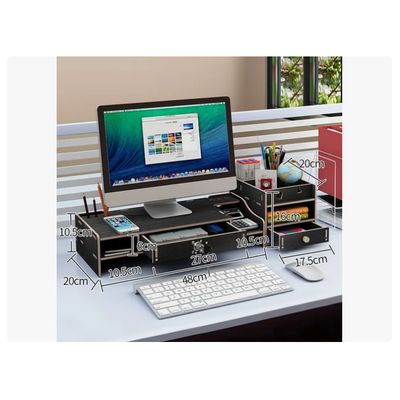 Imagen 2 del producto Elevador Base Soporte Monitor + Organizador De Escritorio