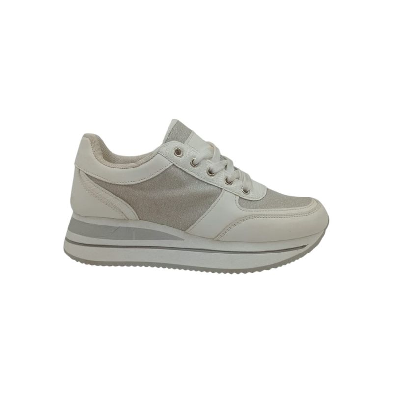 HERIEL - Zapatilla Gris Plataforma Mujer