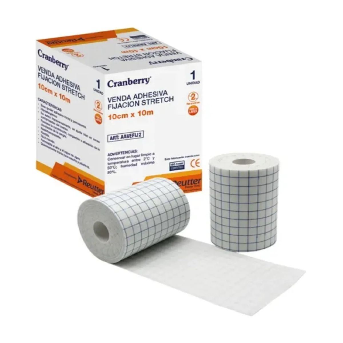 CRANBERRY - Venda Adhesiva Fijación Stretch 10cmx10m Cranberry