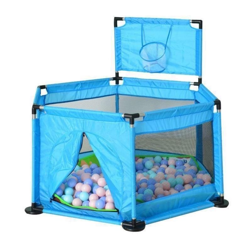 GENERICO - Corral Para juegos Celeste Con 30 Pelotitas