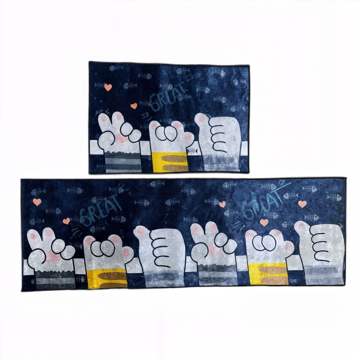 GENERICO - Set 2 alfombra antideslizante alfombras para cocina