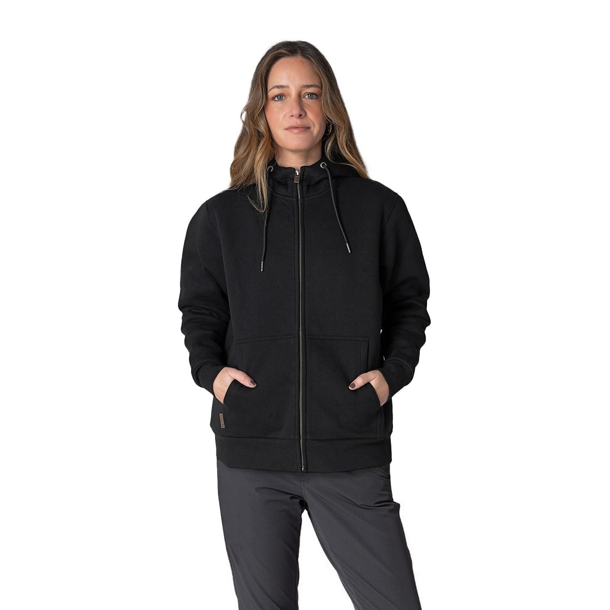 LENGA - Polerón Capucha Mujer Interior Polar Sherpa Puelo Lenga