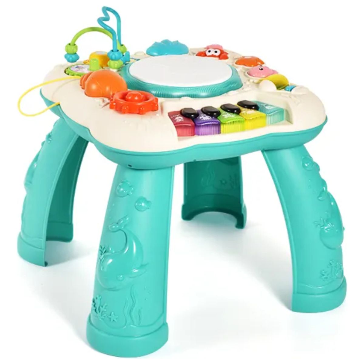 SPACEZAT - Mesa De Aprendizaje Musical Juguete Didáctico Azul