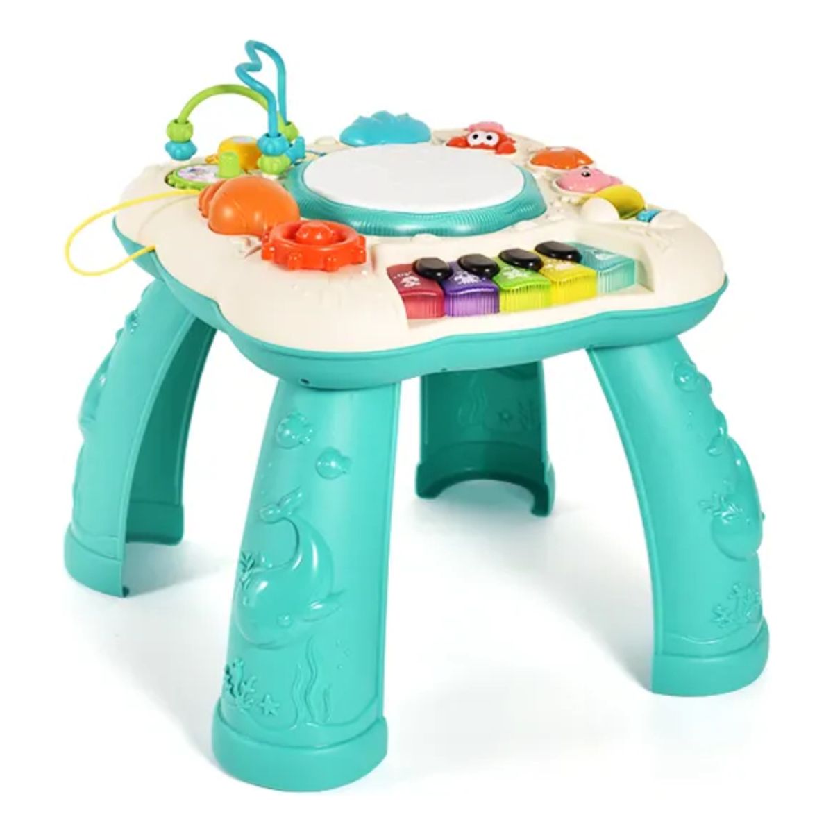 SPACEZAT - Mesa De Aprendizaje Musical Juguete Didáctico Azul