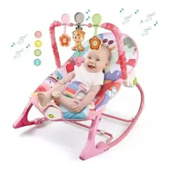 GENERICO - Silla Nido Musical Vibradora Rosada
