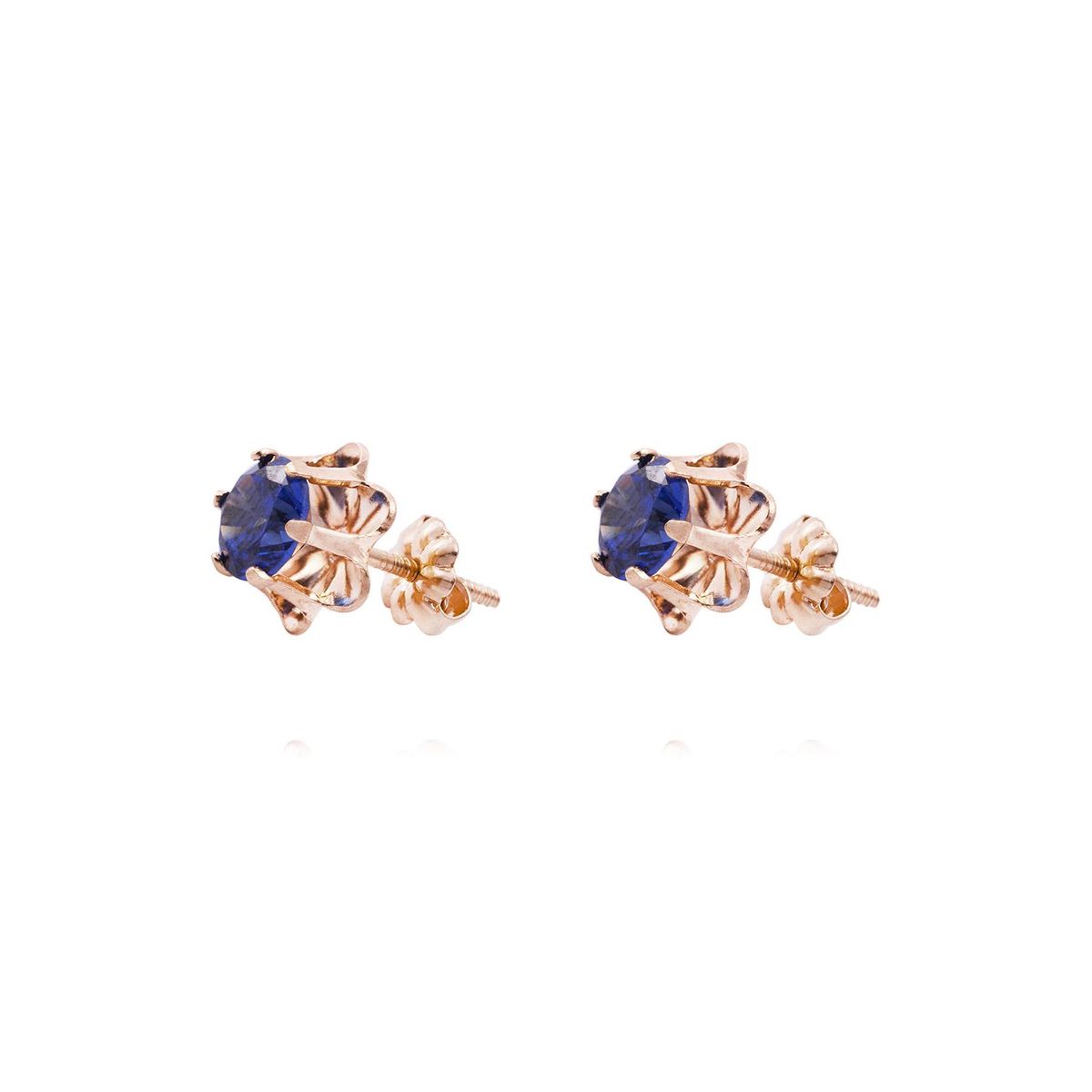 JB JOYAS BARON - Aros Oro Miel de 18kt Zafiro