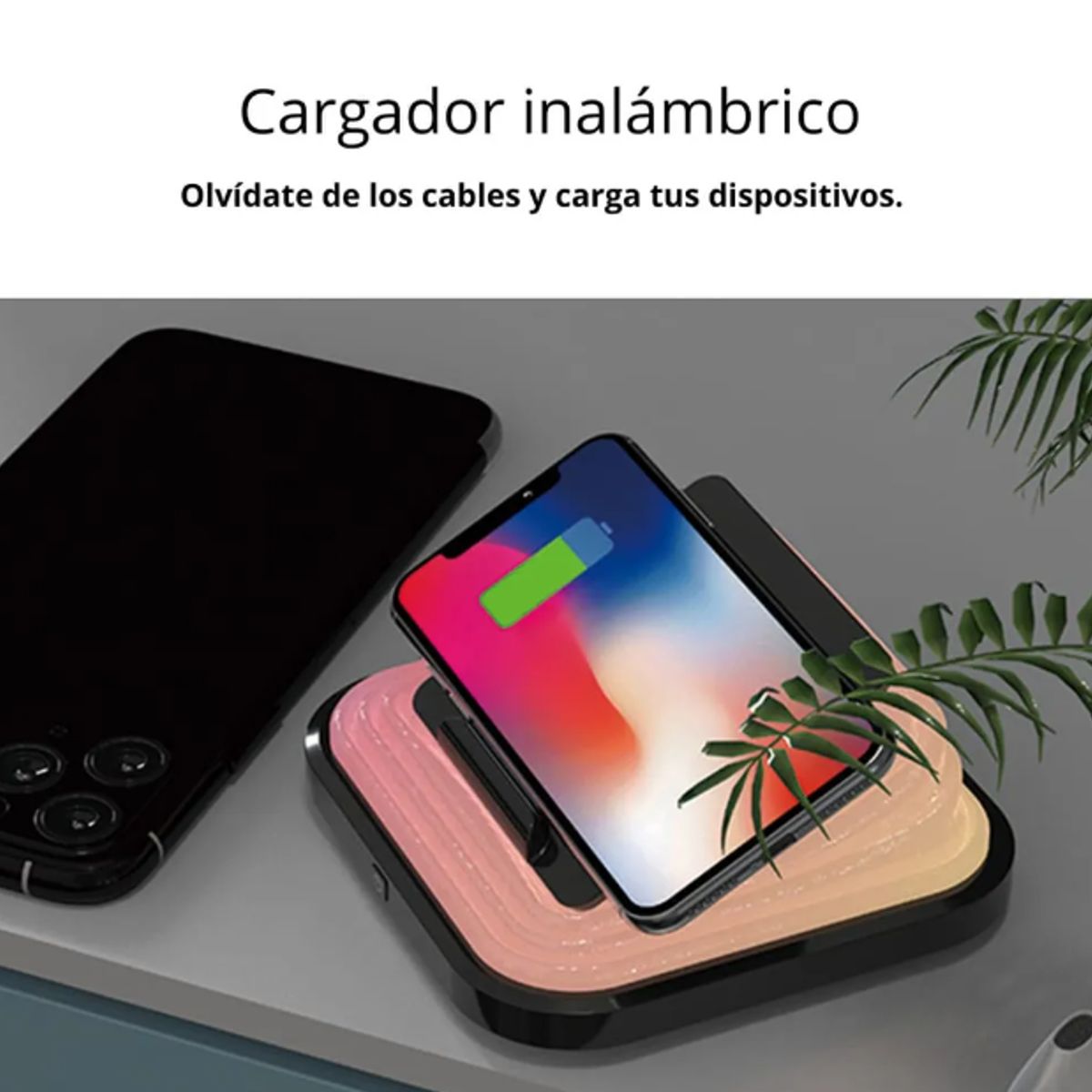 GENERICO - Cargador Smart Fast Inalámbrico Soporte Retráctil Colorido