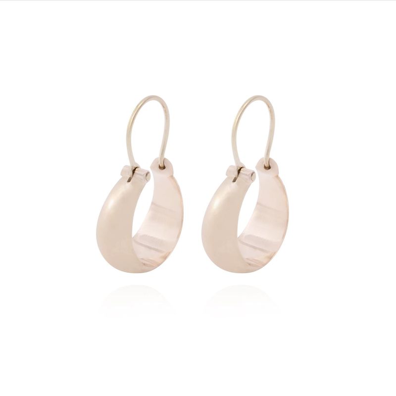 JB JOYAS BARON - Aros Oro Miel de 18kt Bote Pequeño 10 mm