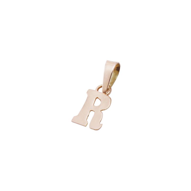 JB JOYAS BARON - Colgante Oro Miel 18kt Letra R