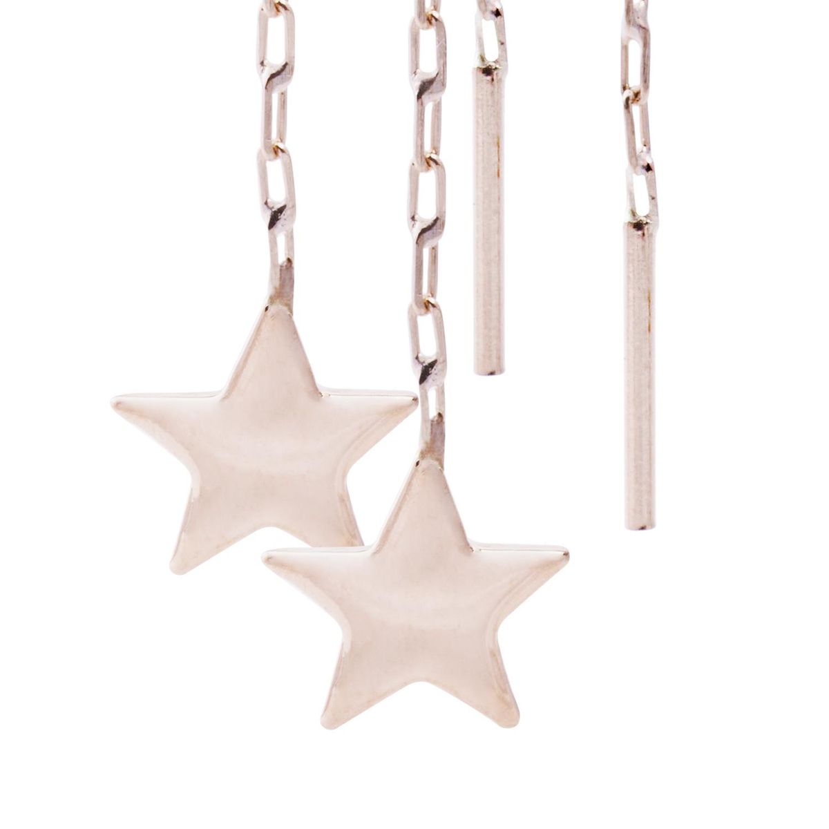 JB JOYAS BARON - Aros Oro Miel de 18kt  Cadena Estrella