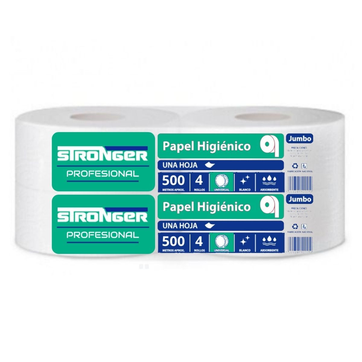 GENERICO - Papel Higiénico Industrial Jumbo Suave 500m 4 Rollos