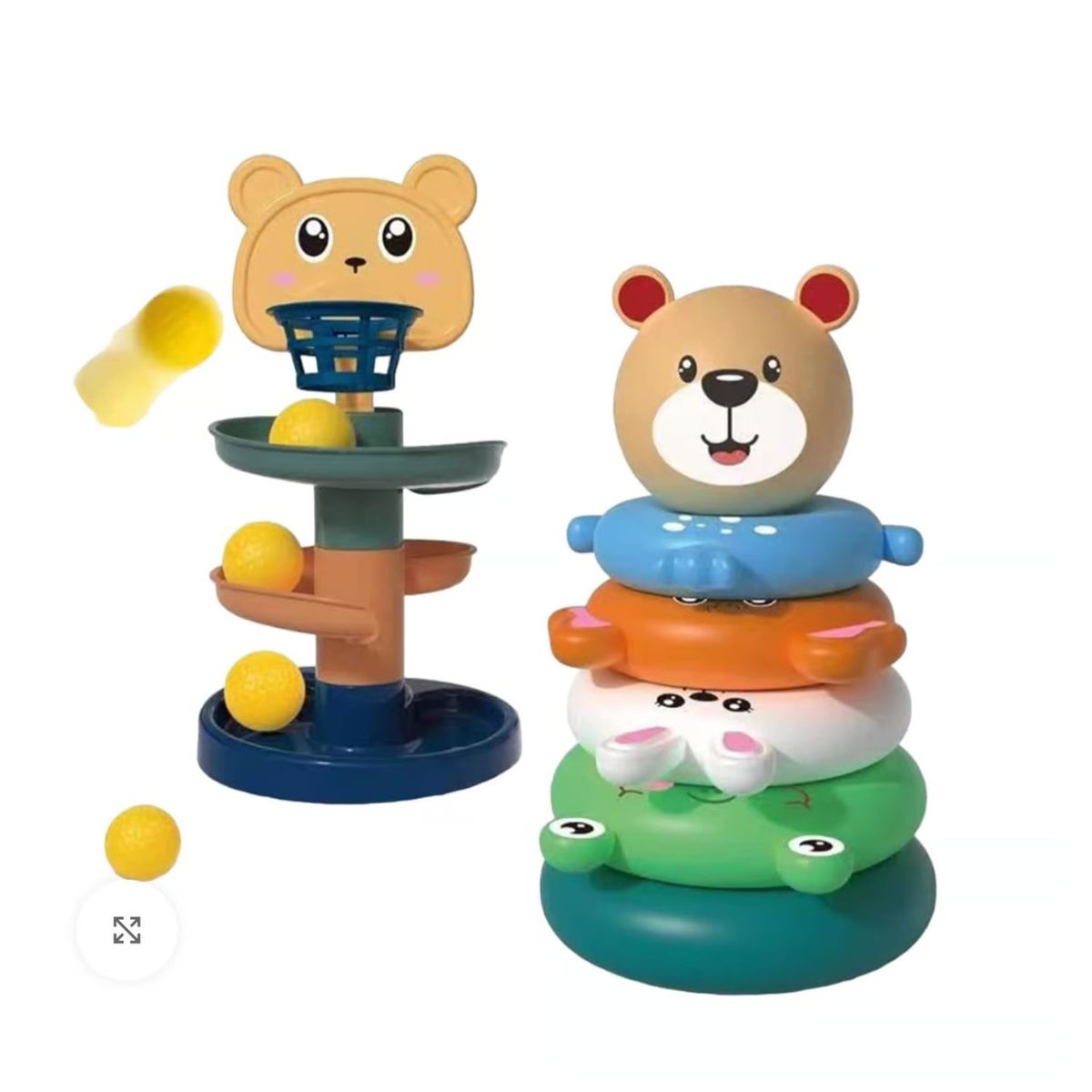 GENERICO - Juguete 2 en 1 Tobogán para Pelotas y Jenga