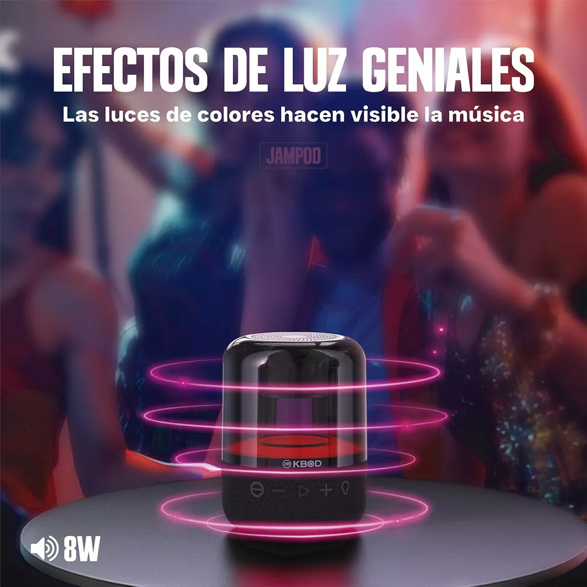 KBOD - Parlante Kbod Jampod Audio Hi-fi Sonido 360 Bluetooth 5.1 Negro