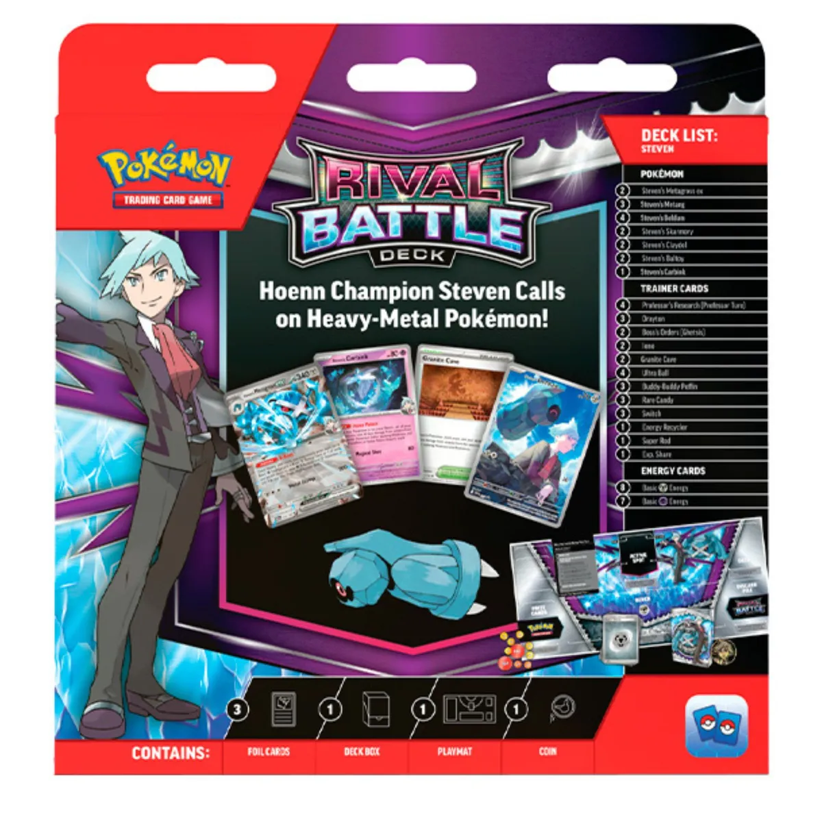 POKEMON - Cartas Pokemon Tcg Mazo Comabate de Rivales Steven Ingles