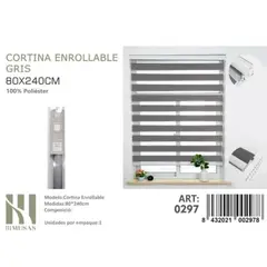 ANGELES DEL HOGAR - CORTINA ROLLER DUO LISA 80CM X 240CM