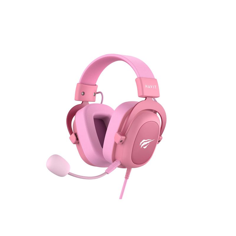 HAVIT - Audífono Gaming Headphone Micrófono 53mm H2002dPI Havit Rosa
