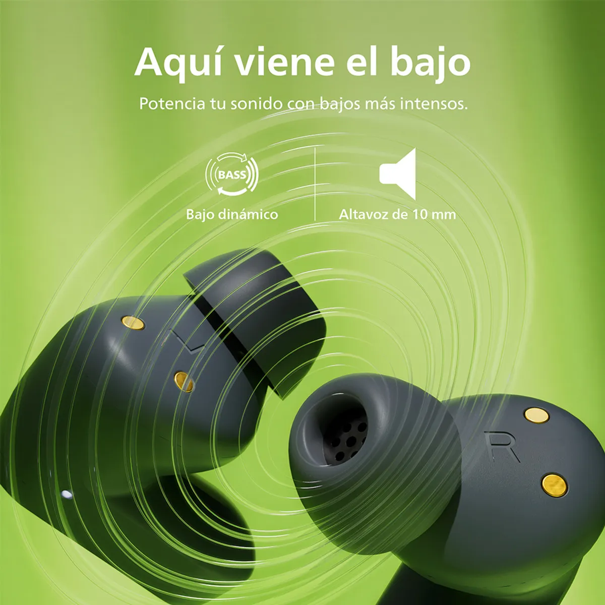 PHILIPS - Audífonos Bluetooth TWS Noise Cancelling Philips TAT3509 Gris