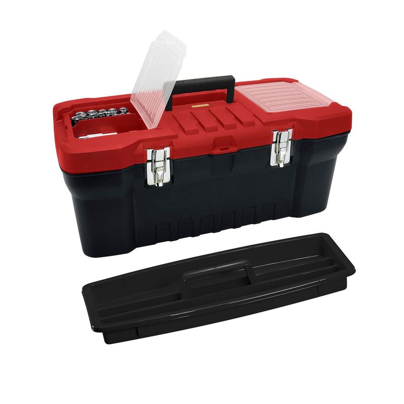 RIMAX - Caja de Herramientas Cerradura Metalica 20" Negra Rimax