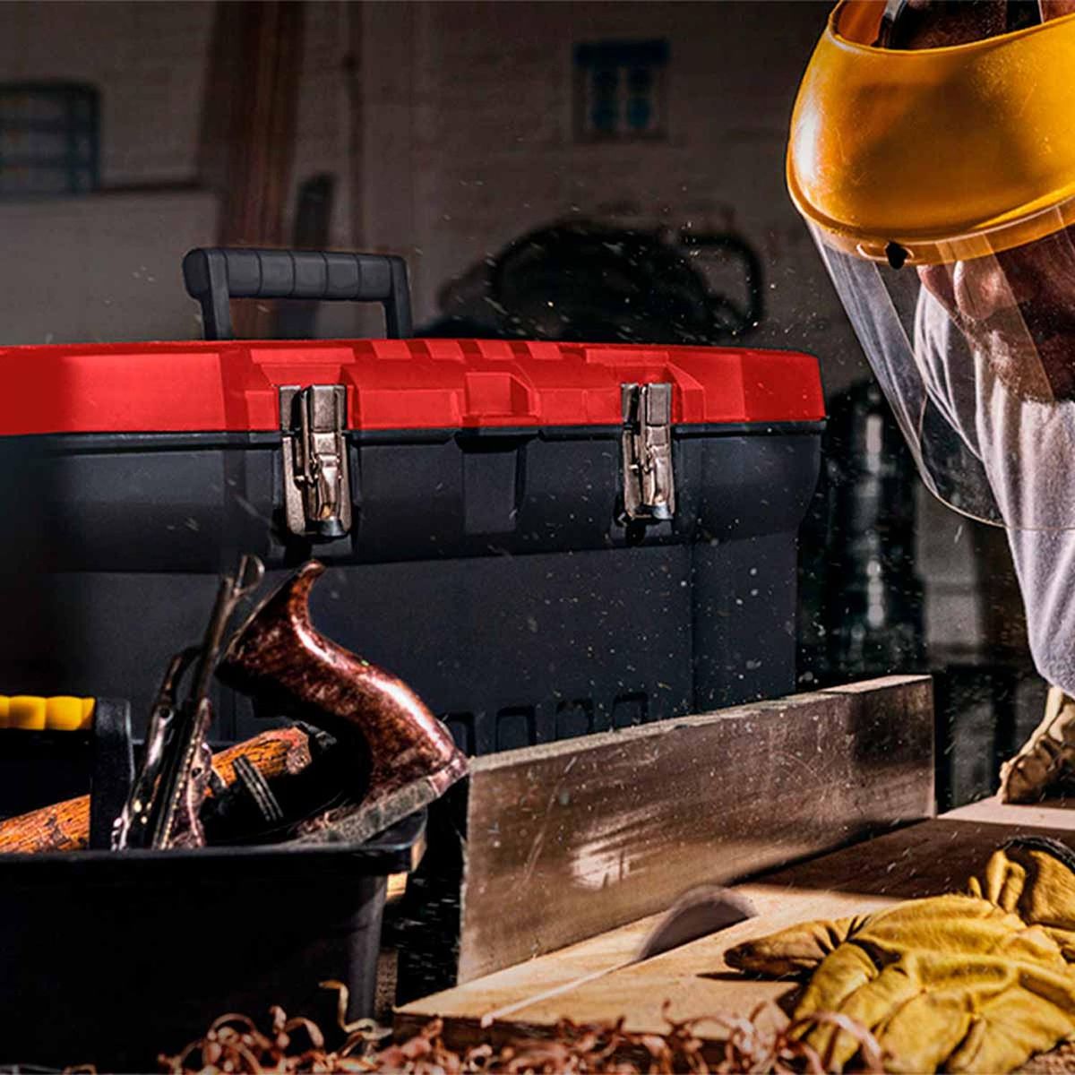 RIMAX - Caja de Herramientas Cerradura Metalica 20" Negra Rimax