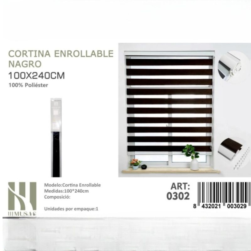 ANGELES DEL HOGAR - CORTINA ROLLER DUO LISA 100CM X 240CM