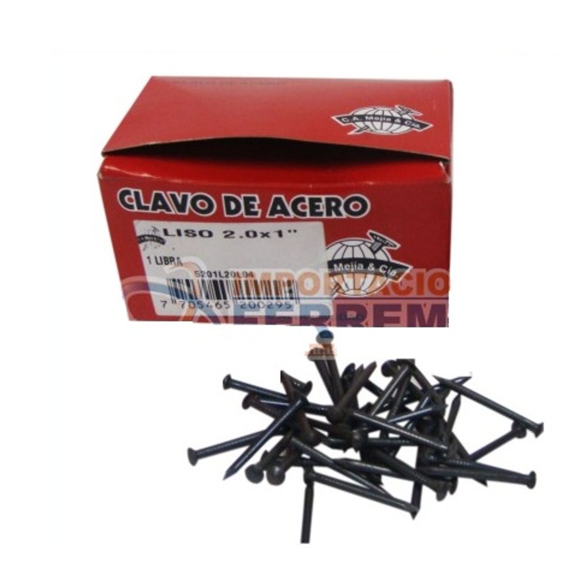 GENERICO - CLAVO CONCRETO NEGRO LISO 40MM