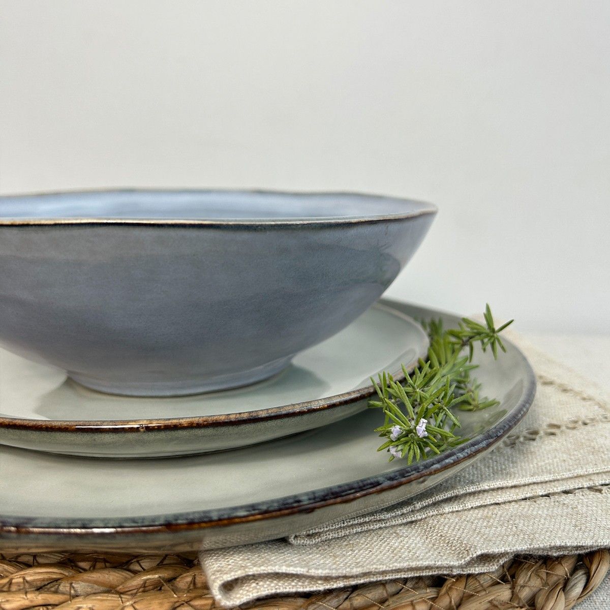 GENERICO - Set De 6 Bowl Redondo Ceramica 19.5X6.5 Cm Linea Terra