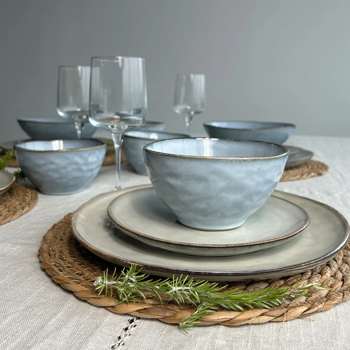 GENERICO - Set De 6 Bowl Redondo Ceramica 14 X8 Cm Linea Terra