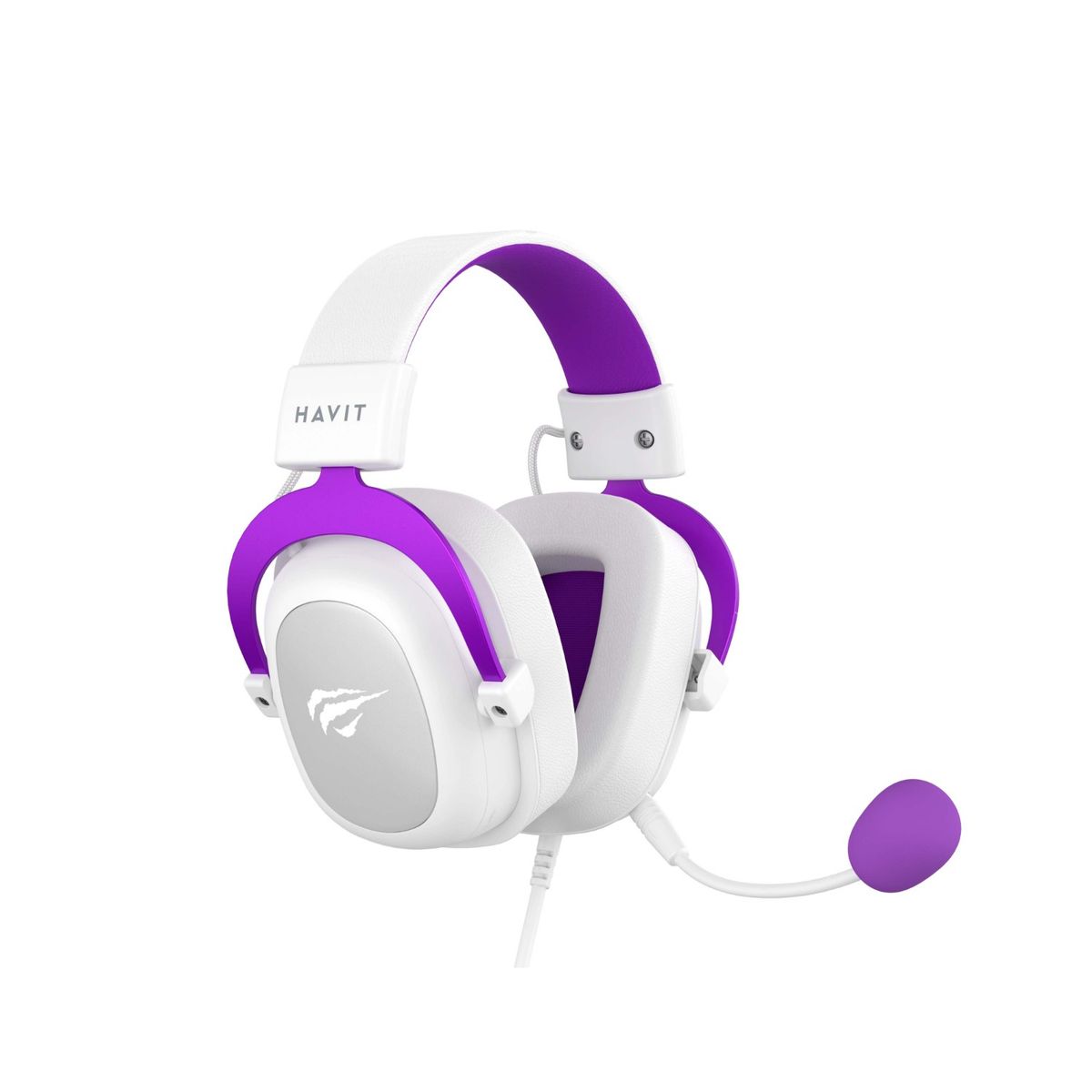 HAVIT - Audífonos Gaming Headphones Micrófono 53mm H2002dPU Havit Blanco/Morado