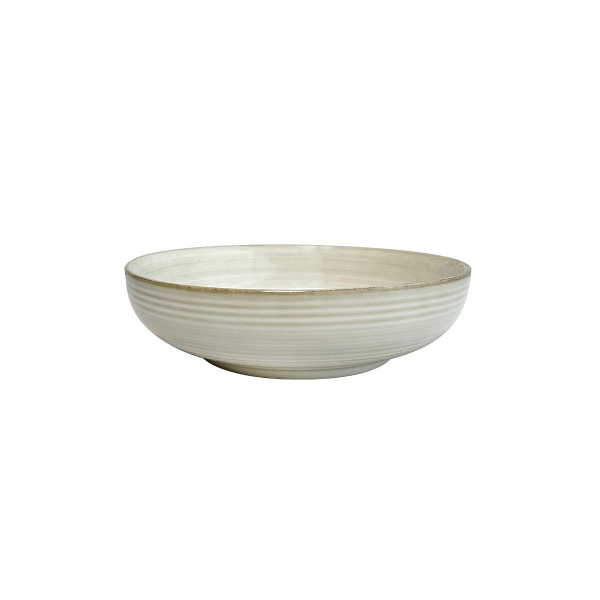 IMAHE - Set De 6 Bowl Redondo Cerámica Beige 17.5X5 Cm