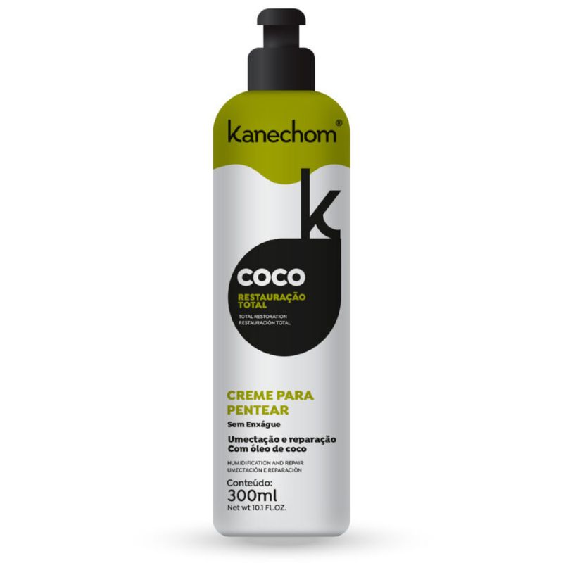 KANECHOM - Crema Activadora De Rizos Restauración Coco 300ml Kanechom