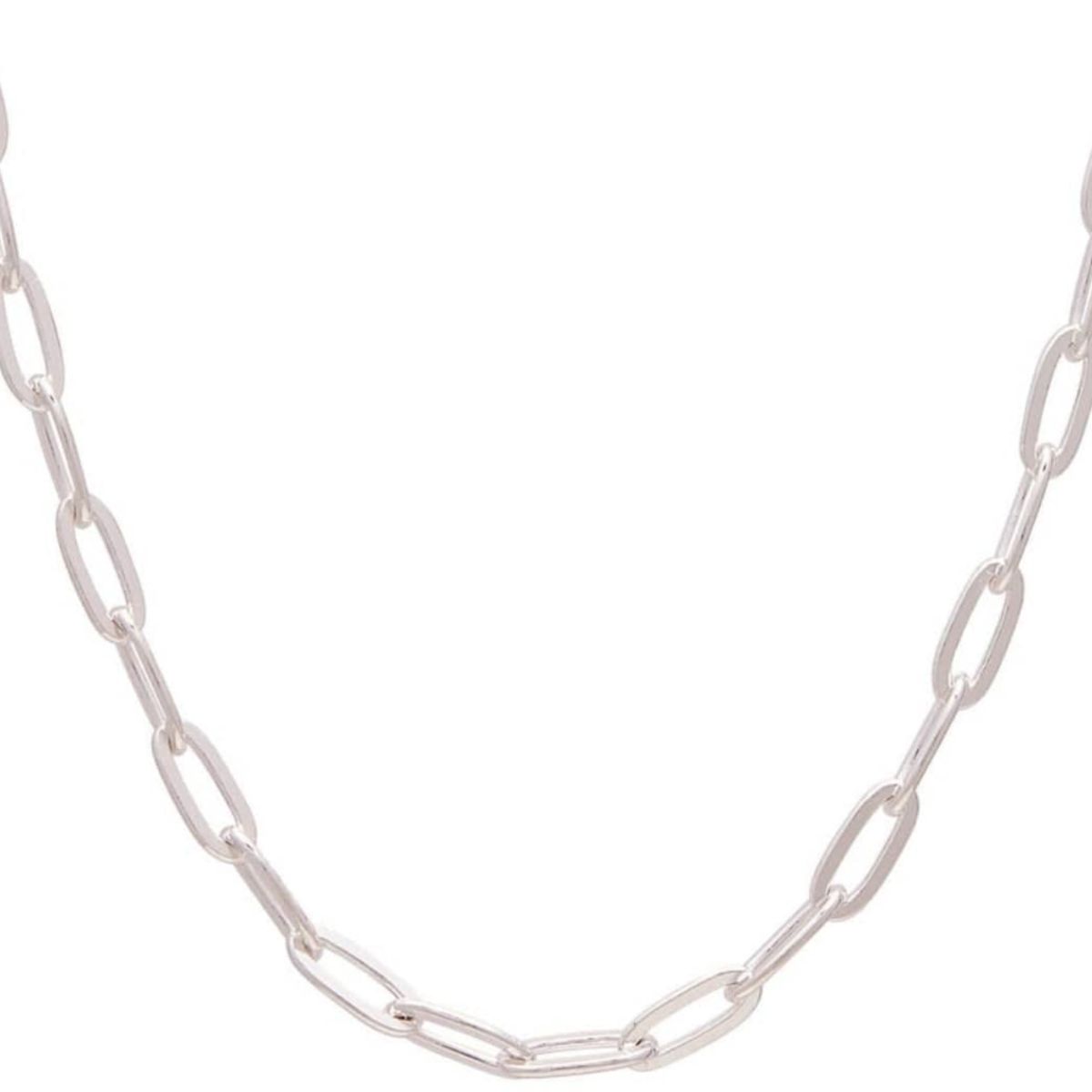 GOIA - Cadena Unisex Gruesa 50 cm Plata