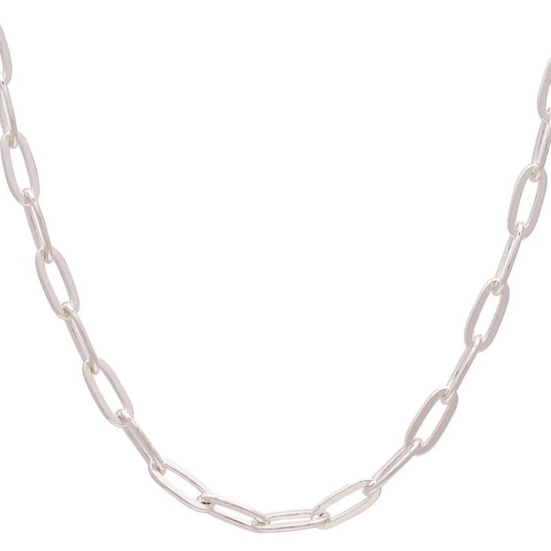 GOIA - Cadena Unisex Gruesa 50 cm Plata