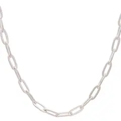 GOIA - Cadena Unisex Gruesa 50 cm Plata