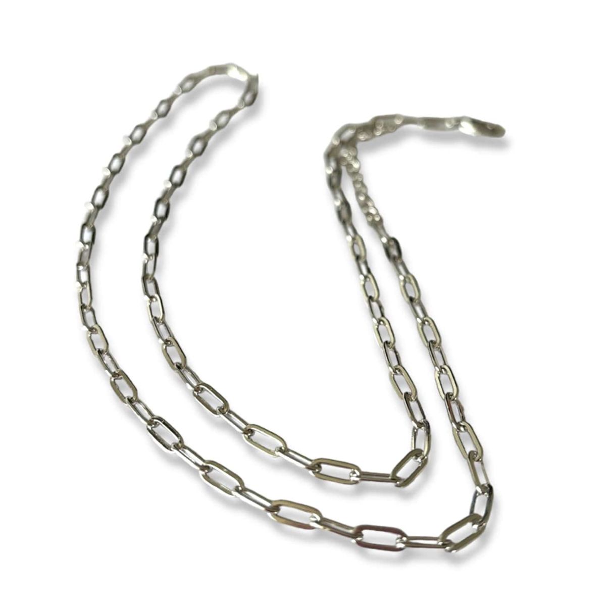 GOIA - Cadena Unisex Gruesa 50 cm Plata