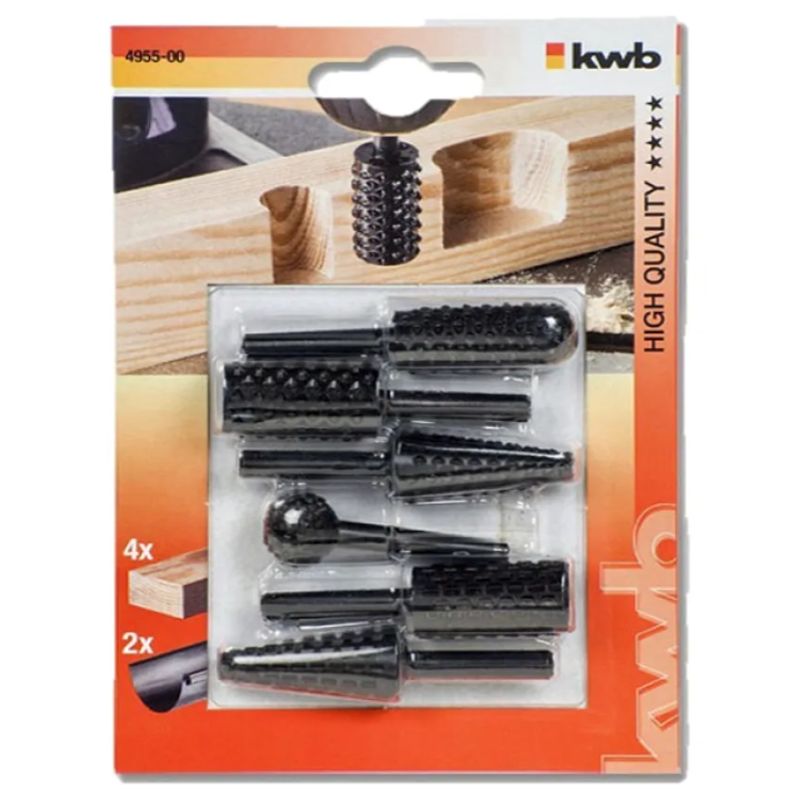 KWB - Set Fresas Kwb 49495500 Para Madera - Metal 6 Piezas