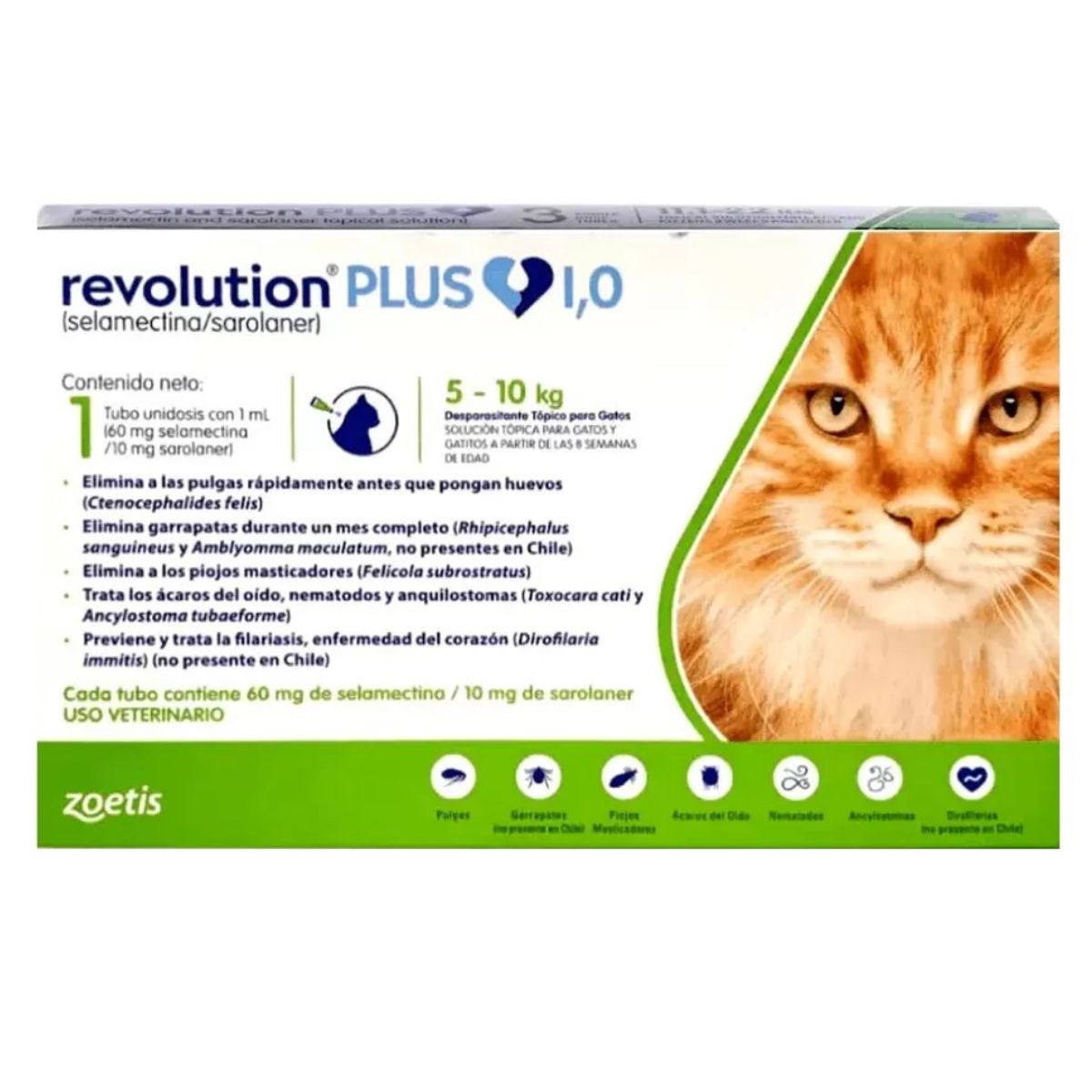 ZOETIS - Pipeta Revolution Plus - Gatos 5 a 10kg