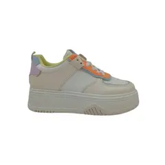 HERIEL - Zapatilla Blanca Plataforma Mujer