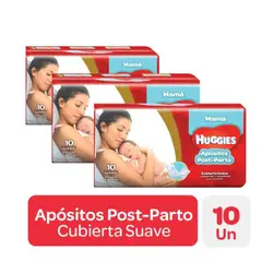 HUGGIES - Aposito Post- Parto (10 und) x 3 paquetes