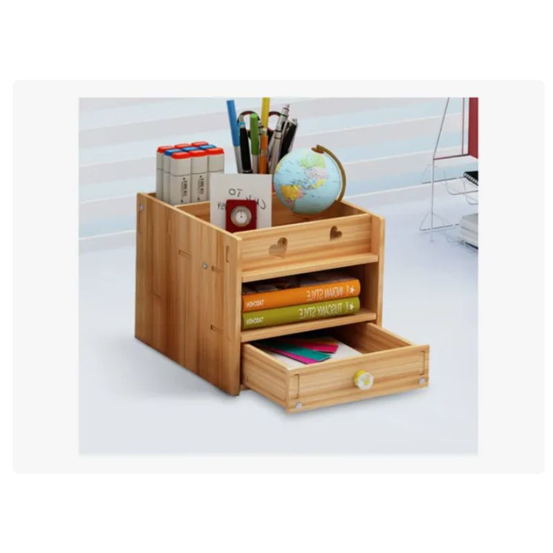 GENERICO - Elevador Base Soporte Monitor + Organizador De Escritorio
