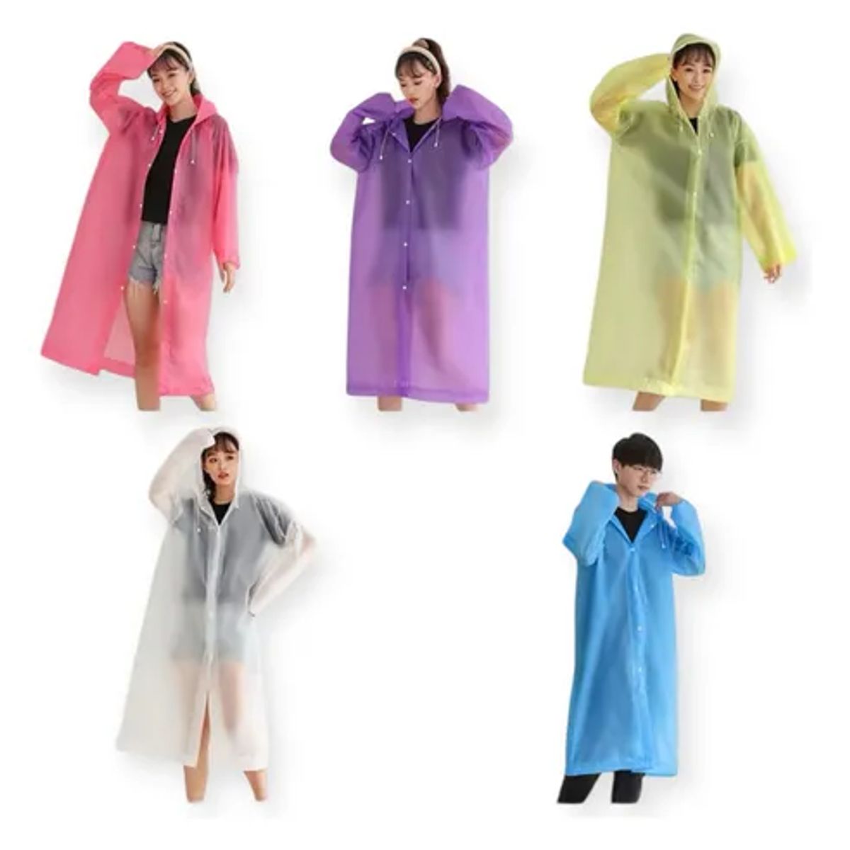 GENERICO - Capa Poncho Impermeable Lluvia Viento Adulto Gorro Estándar