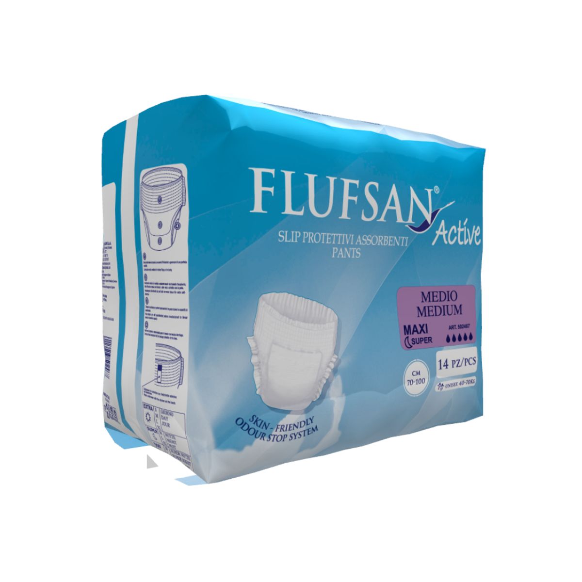 FLUFSAN - Ropa interior Máxima absorción Unisex 14un Medio Noche Flufsan