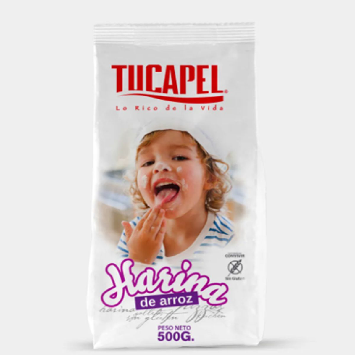 TUCAPEL - Harina De Arroz Tucapel 500 Gramos, Pack 12 Unidades